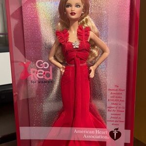 Barbie Go Red for Women Doll in Red Dress
